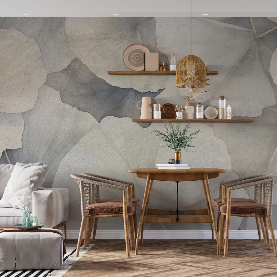 Fototapet Velké listy ginkga ve stylu grunge w08947