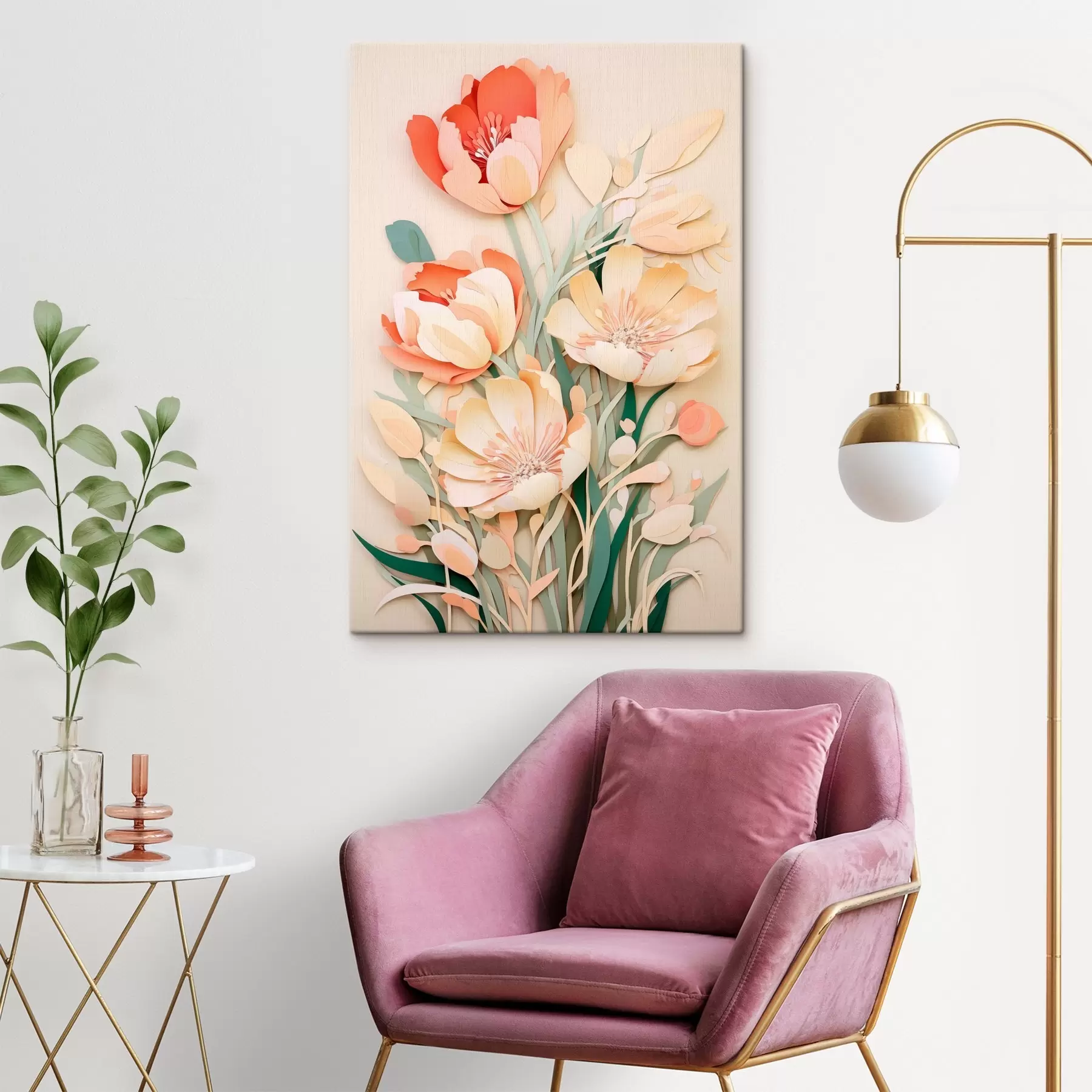 Obraz Křehké papírové květy Č. s43568