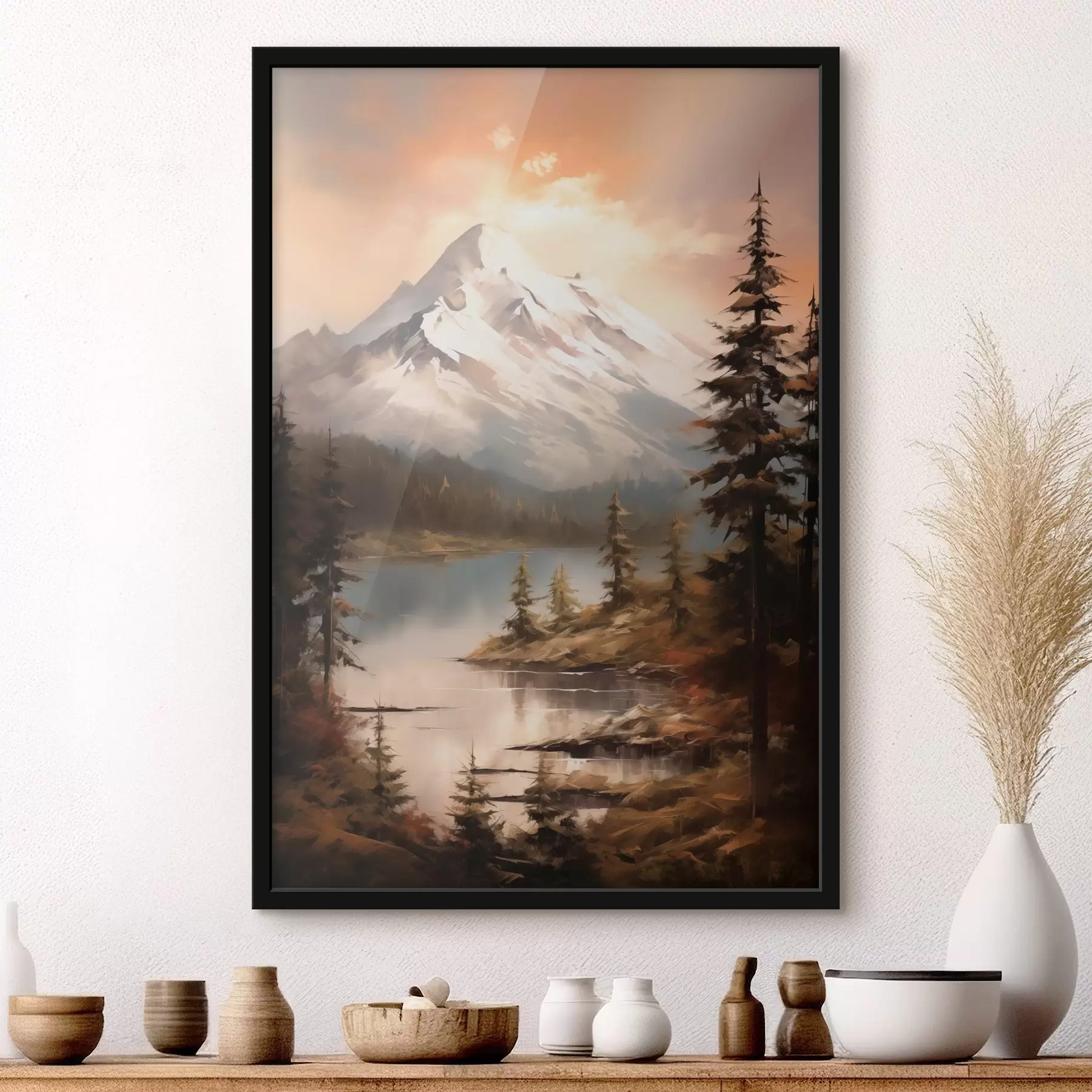 Fototapet Pohled na přírodu, hory, řeku f43543