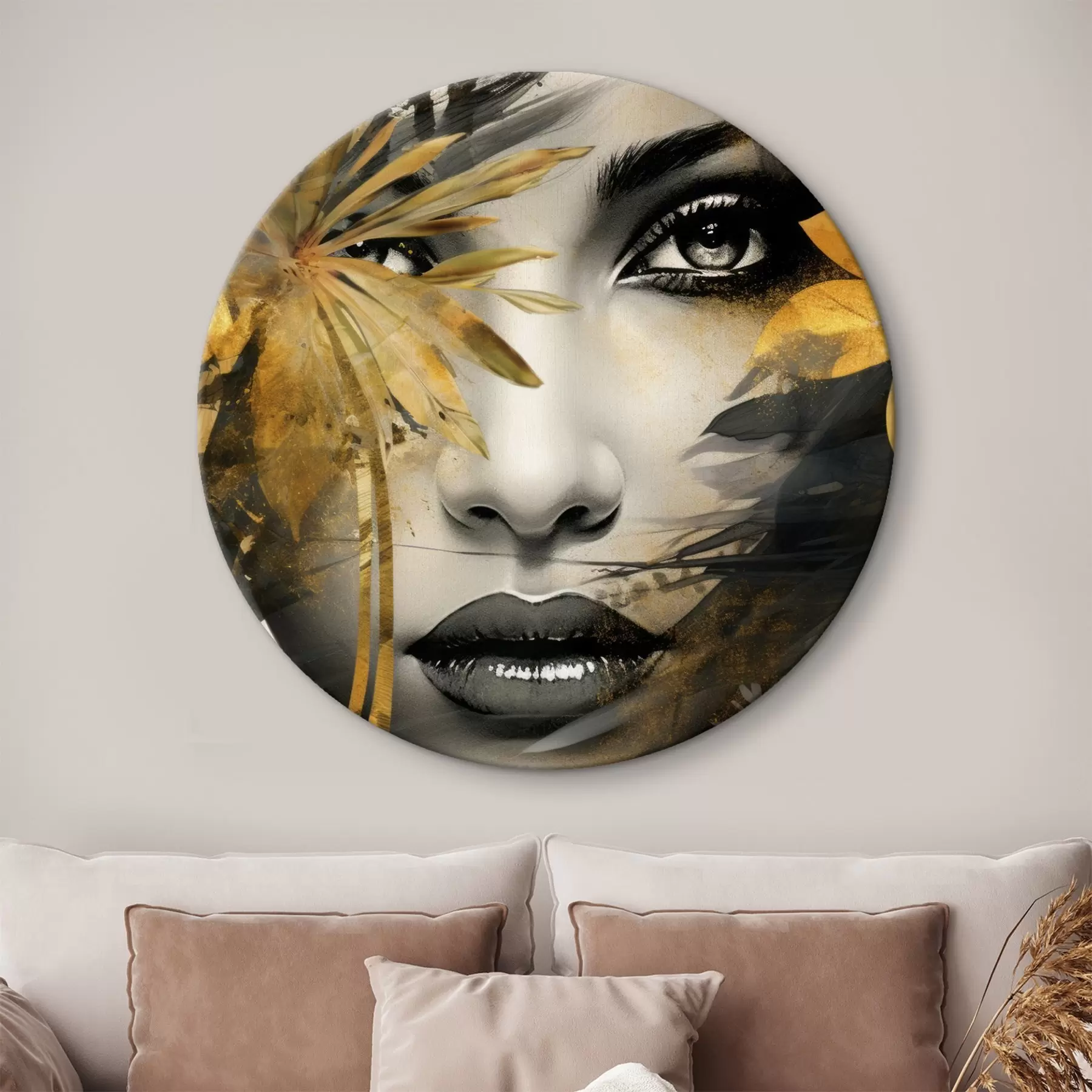 Obraz Dívčí obličej v ručně malovaném stylu Č. r43469