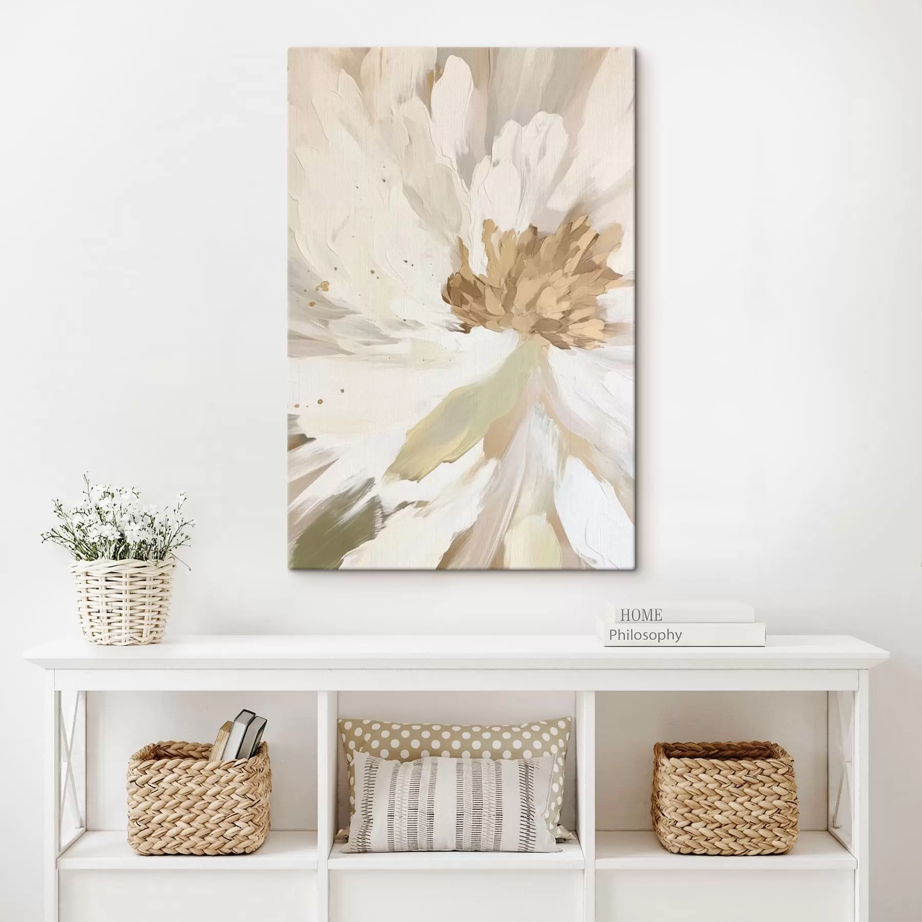 Fototapet bílá květina s43244