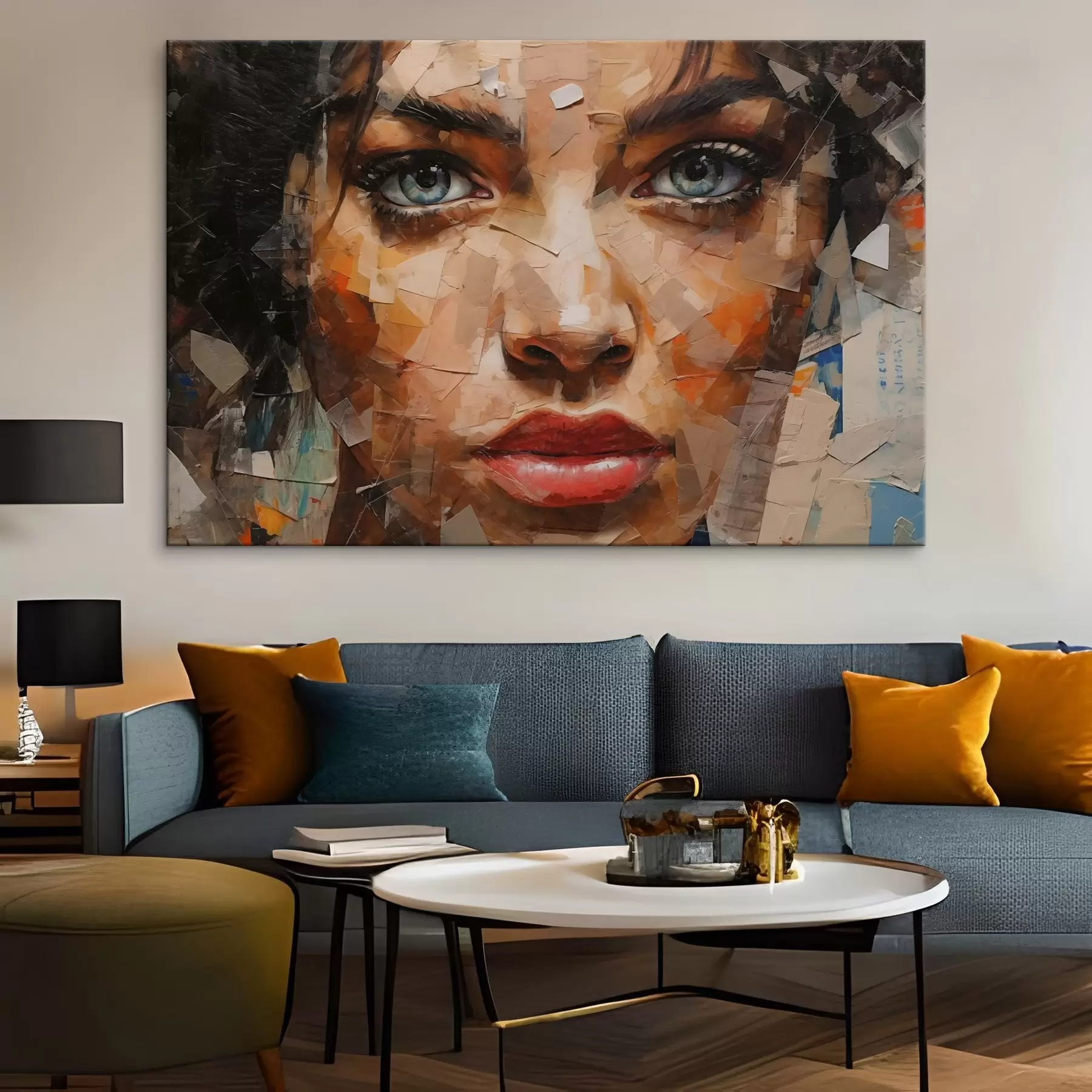 Obraz Dívčí obličej z novin Č. s43467