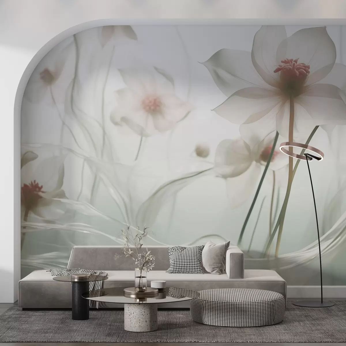 Fototapet Jarní květiny v mlze w03646v1