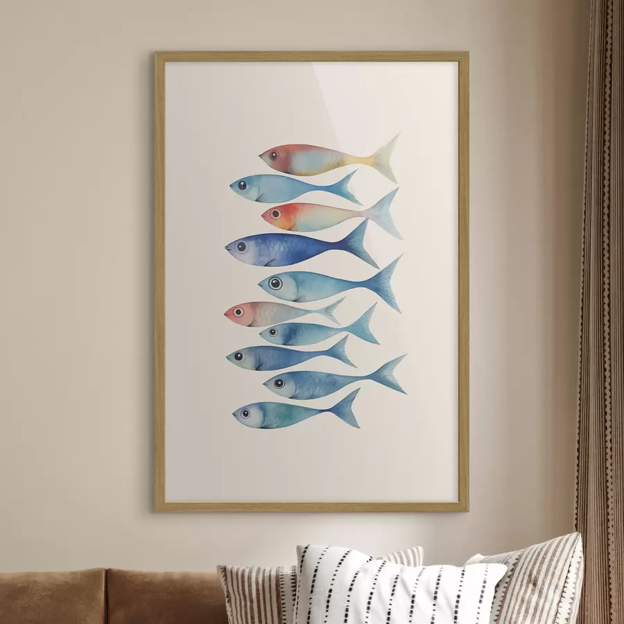 Fototapet Minimalismus ryb imitace akvarelu f43960
