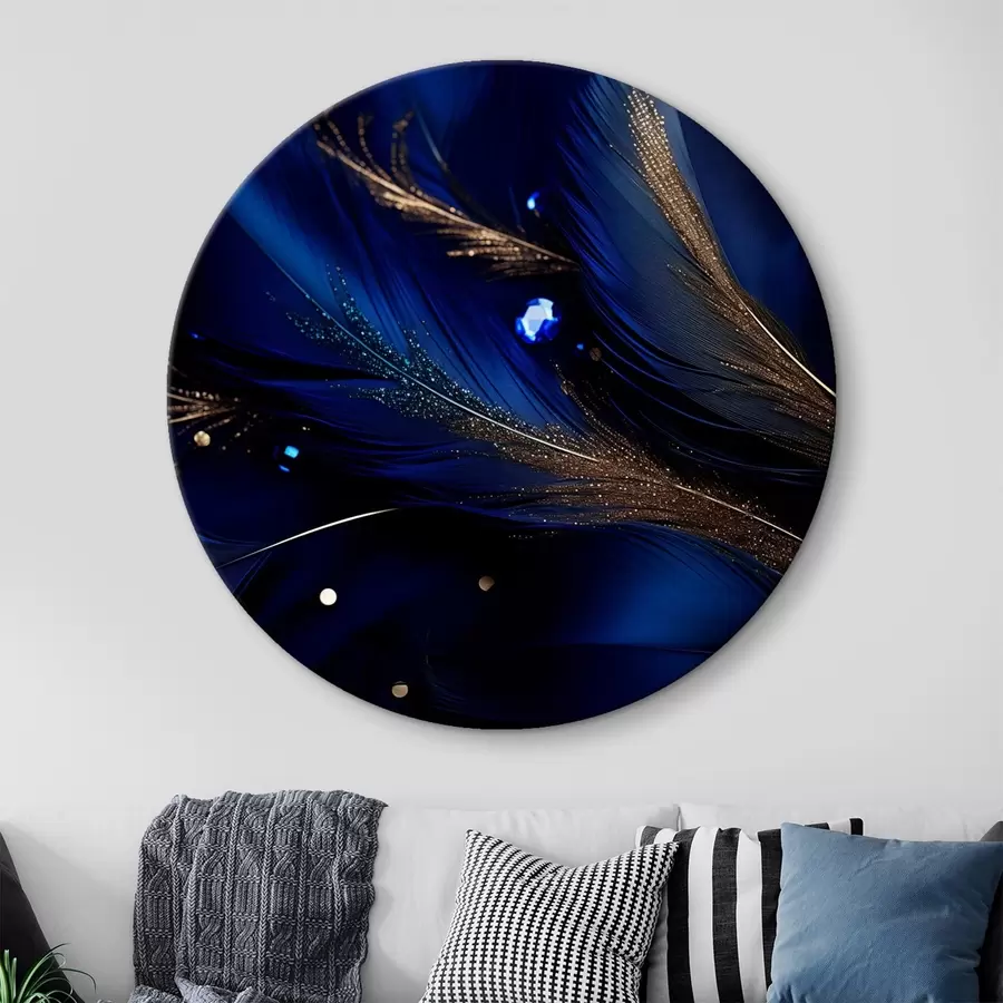 Obraz Modré hyperrealistické peří Č. r43946