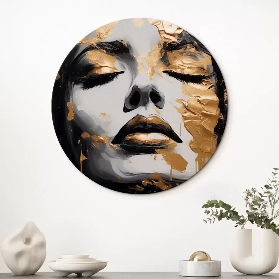 Obraz Portrét ženy s abstraktními tahy Č. r43988