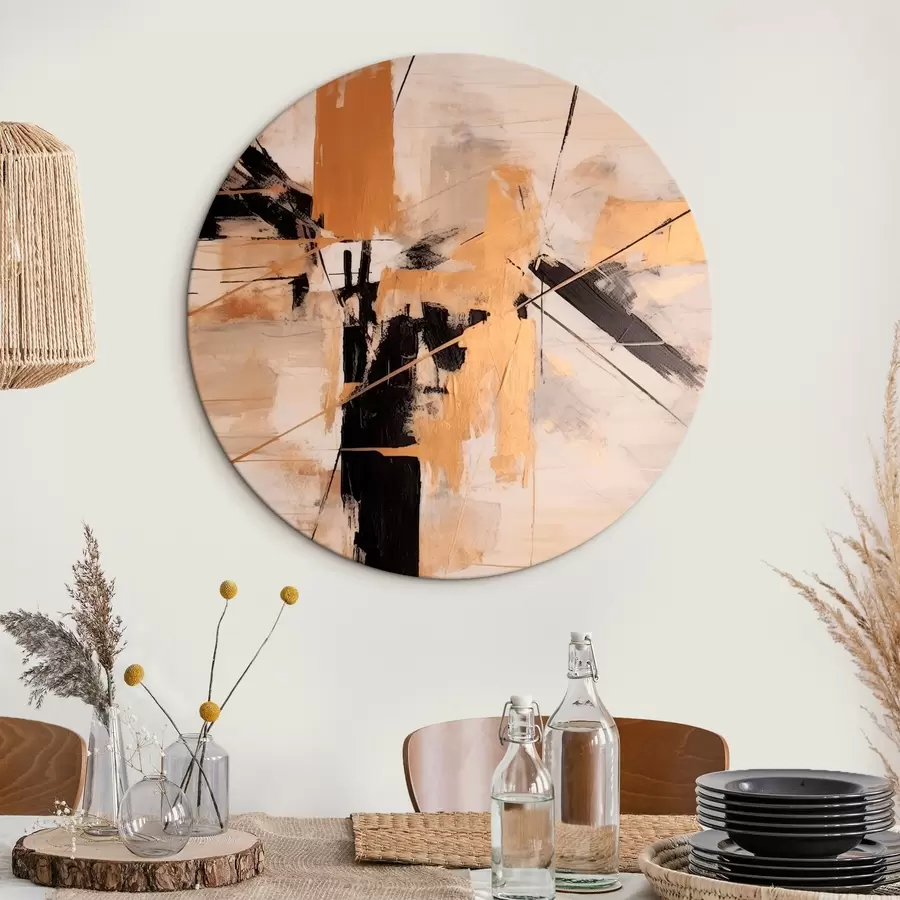 Obraz Abstraktní kompozice se zkříženými liniemi Č. r43987