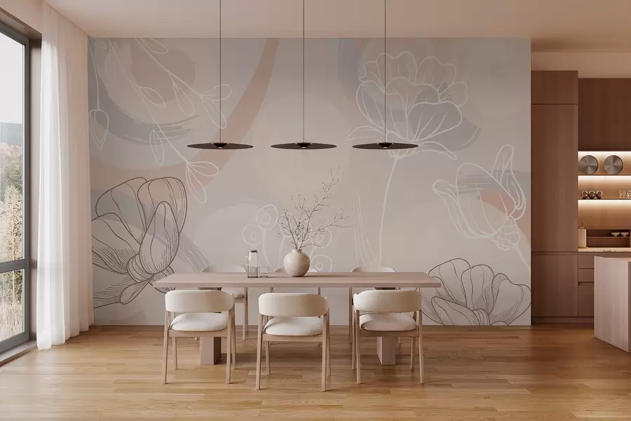 Fototapet Květinové vzory w03586