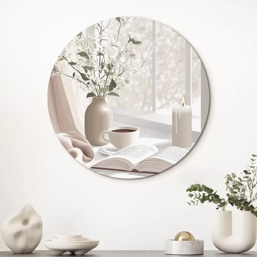 Obraz Jarní ráno s kávou a květinami, jemné pastelové barvy Č. r44015