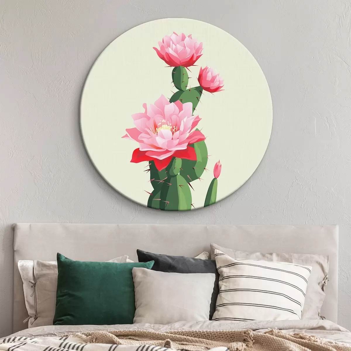 Kulaté obrazy Krásný květ kaktusu r43997