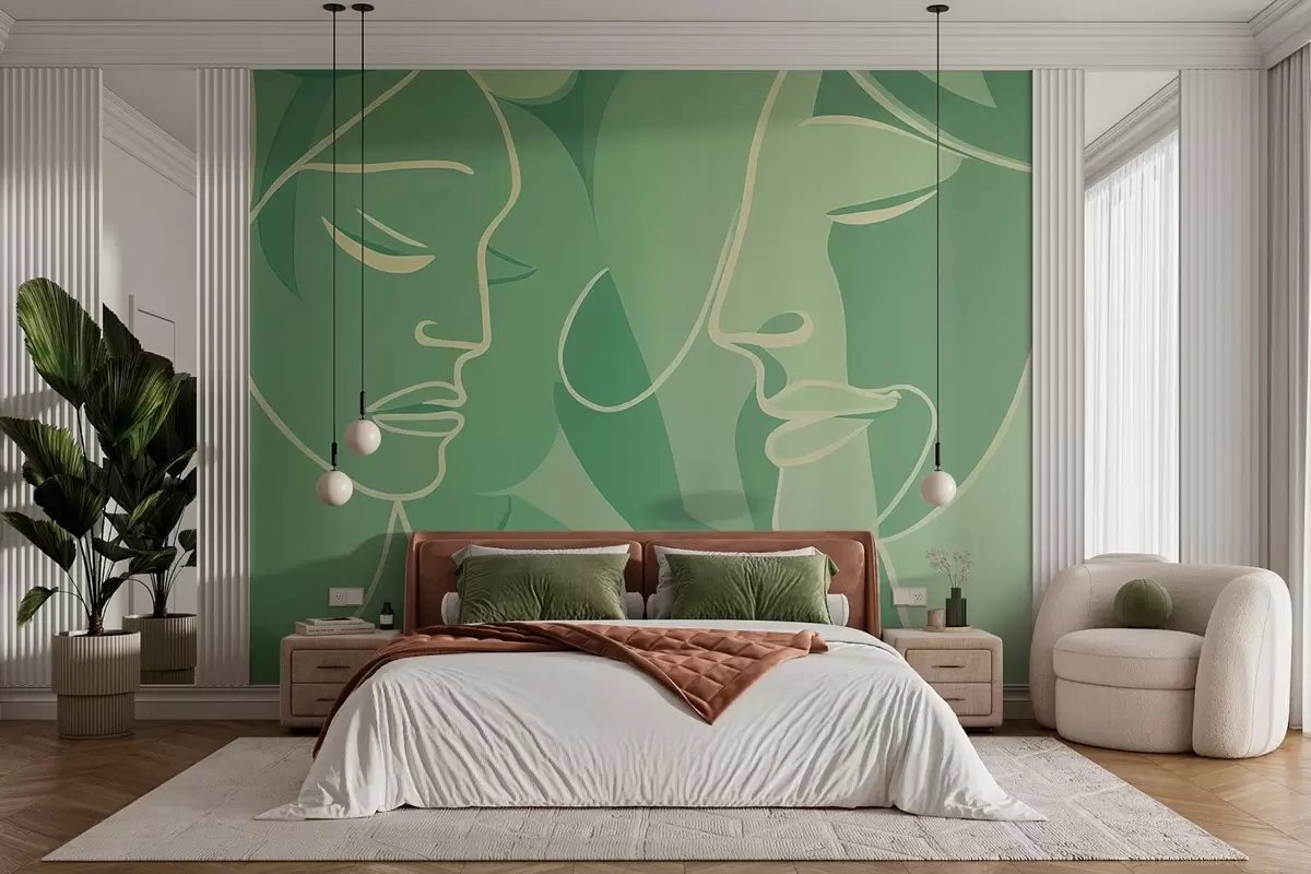 Fototapet Abstrakce tváří w03732