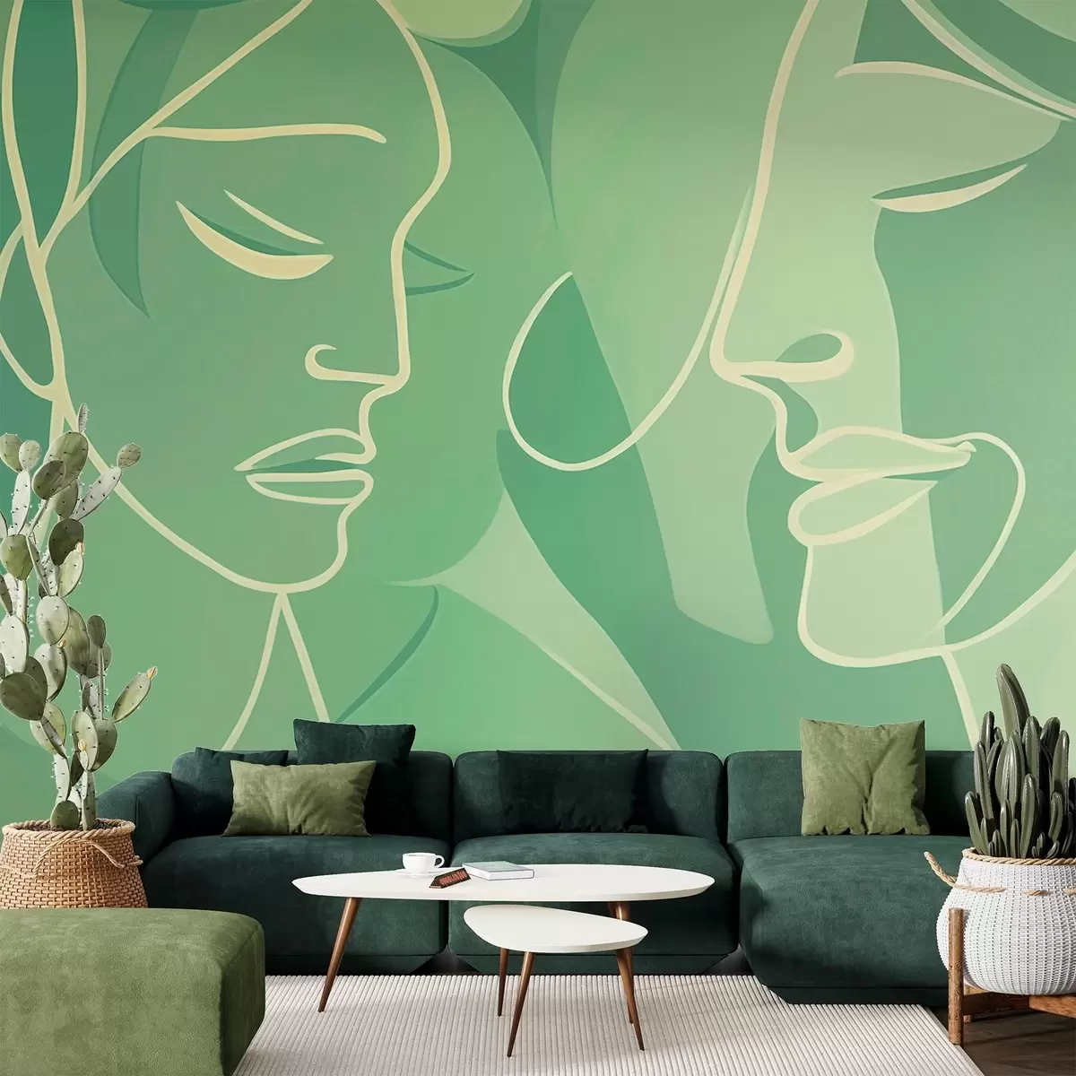 Fototapet Abstrakce tváří w03732