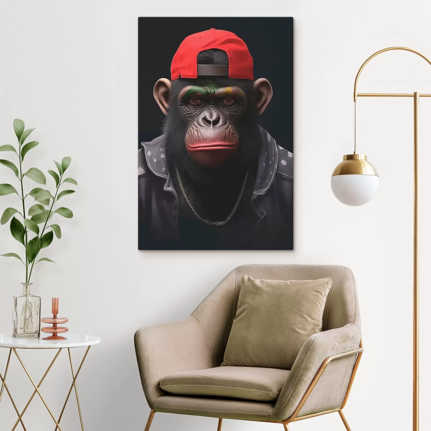 Obraz Opice v čepici Č. s44110