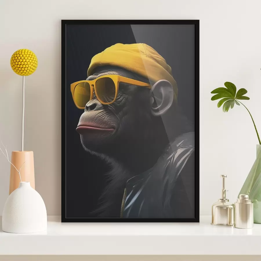 Fototapet Opice v klobouku f44109