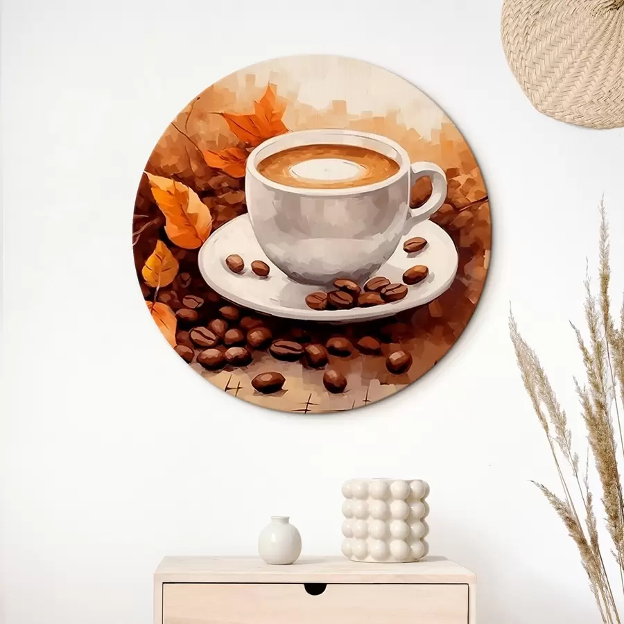 Obraz Šálek kávy a kávová zrna Č. r44116