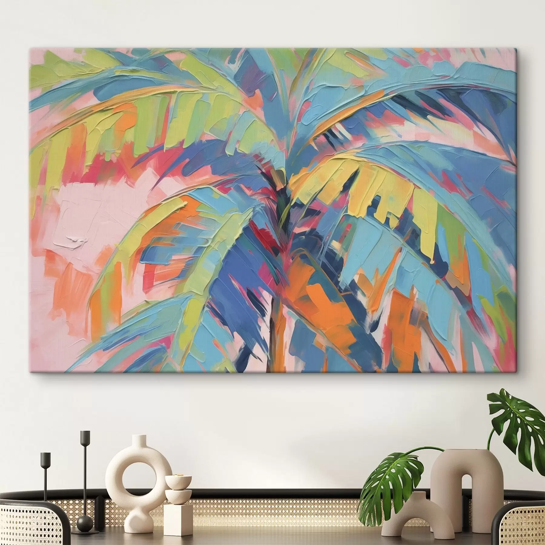 Fototapet Světlé palmové listy s44135