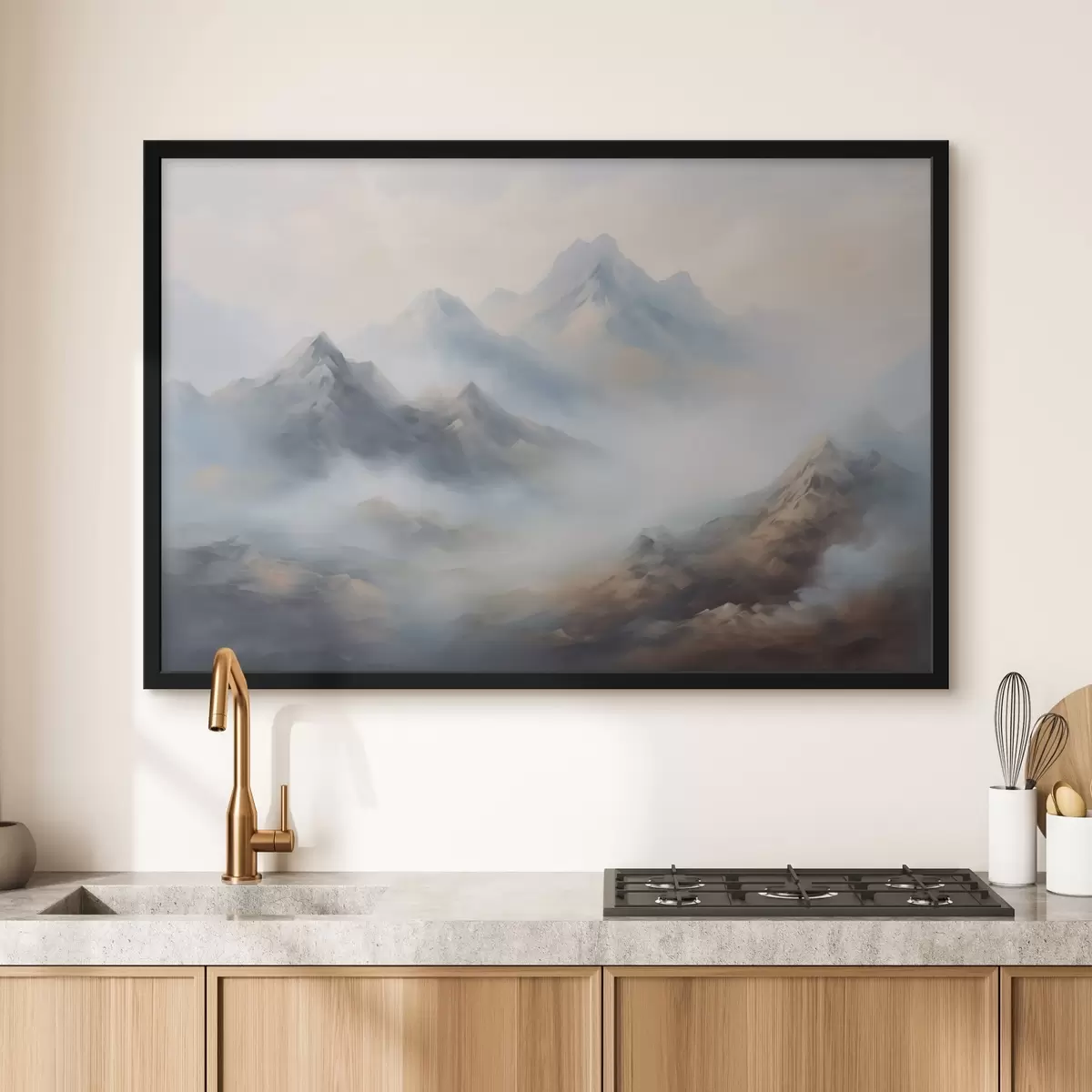 Poster Hory v mlze za úsvitu f44121