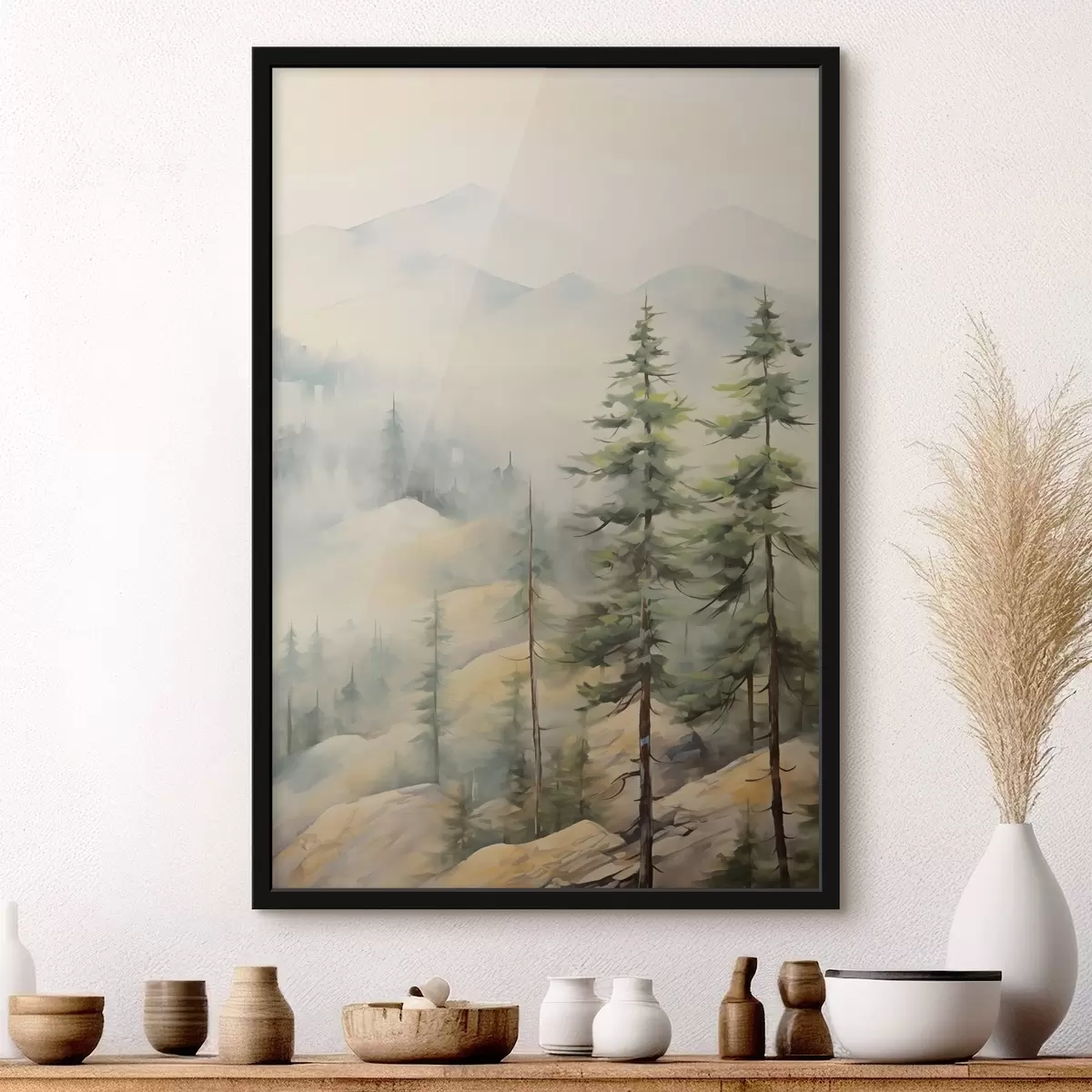 Poster Jedli v blízkosti hor f44124