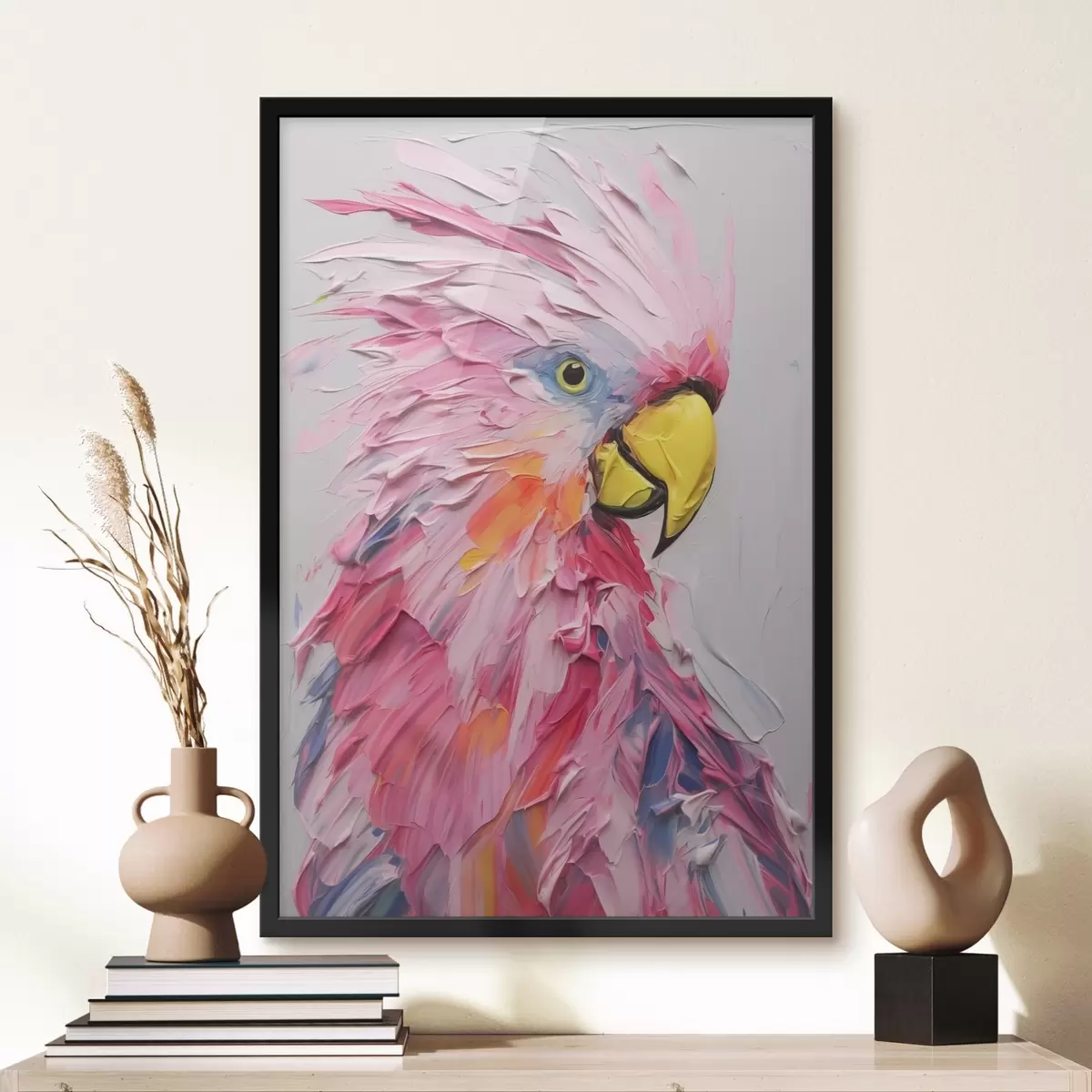 Poster Malba imitující kakadu f44132