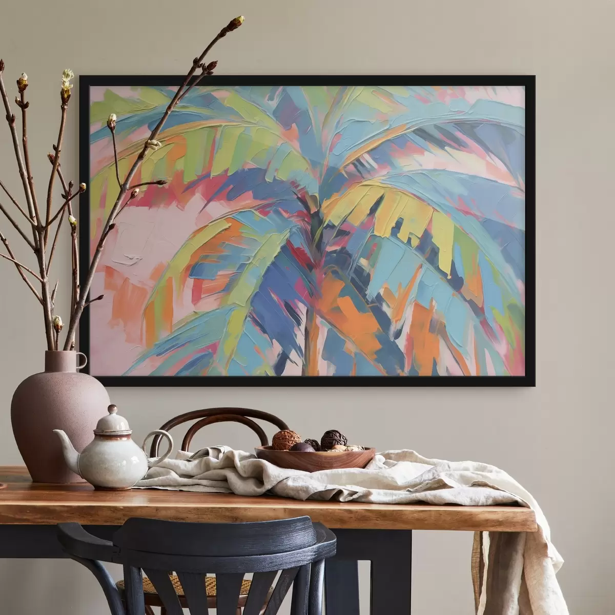 Poster Světlé palmové listy f44135