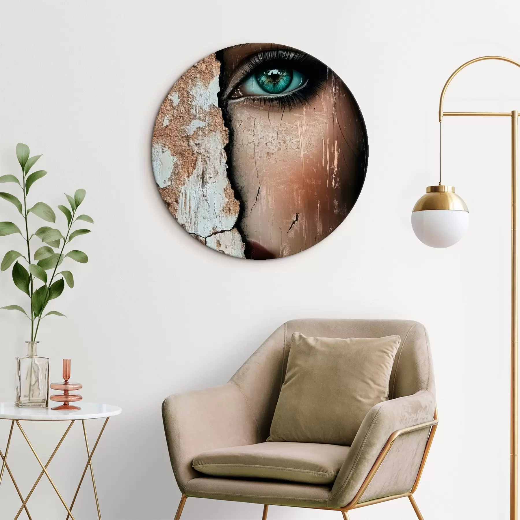 Obraz Dívčí tvář za starou zdí Č. r44069