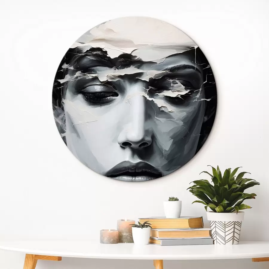 Obraz Abstraktní ženská tvář ve stylu akrylové malby Č. r44070