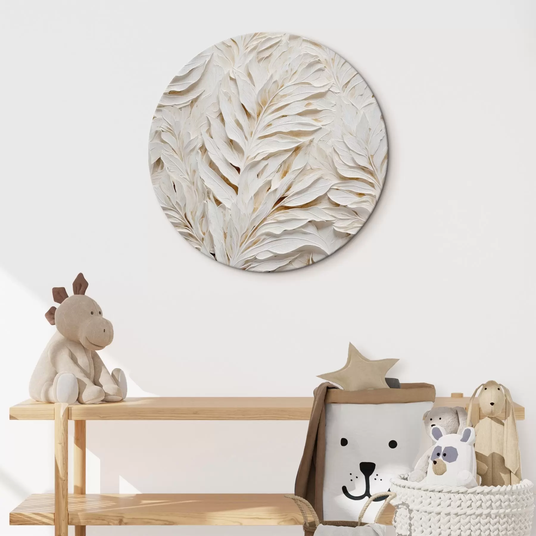 Fototapet Bílé tropické listy r44093