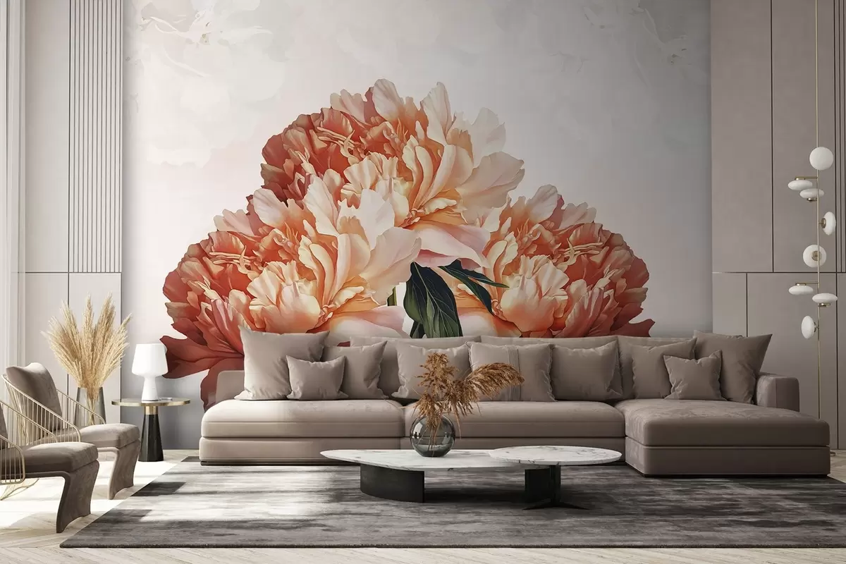 Fototapet Velké oranžové květy w03545