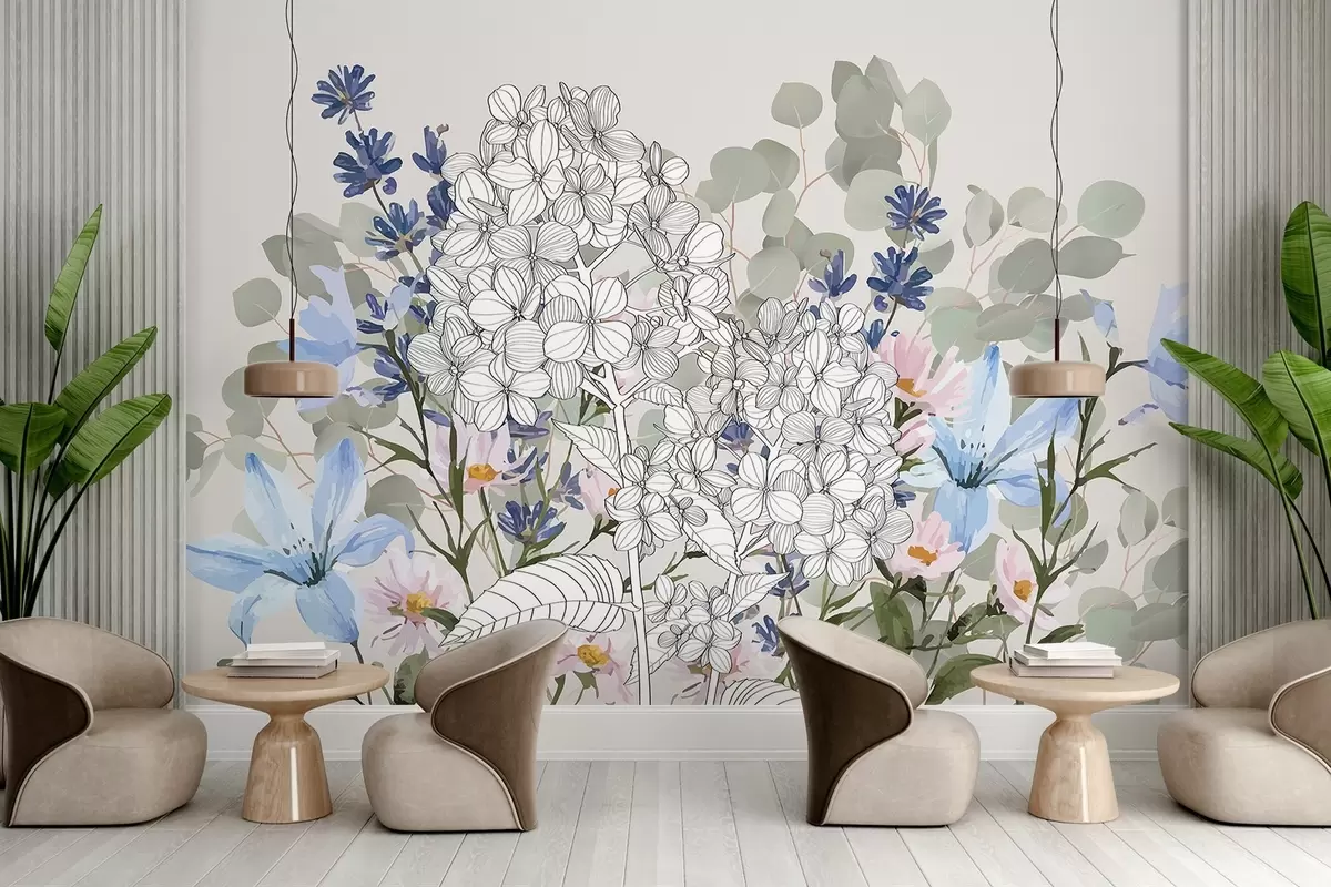 Fototapet Složení různých květin w03858