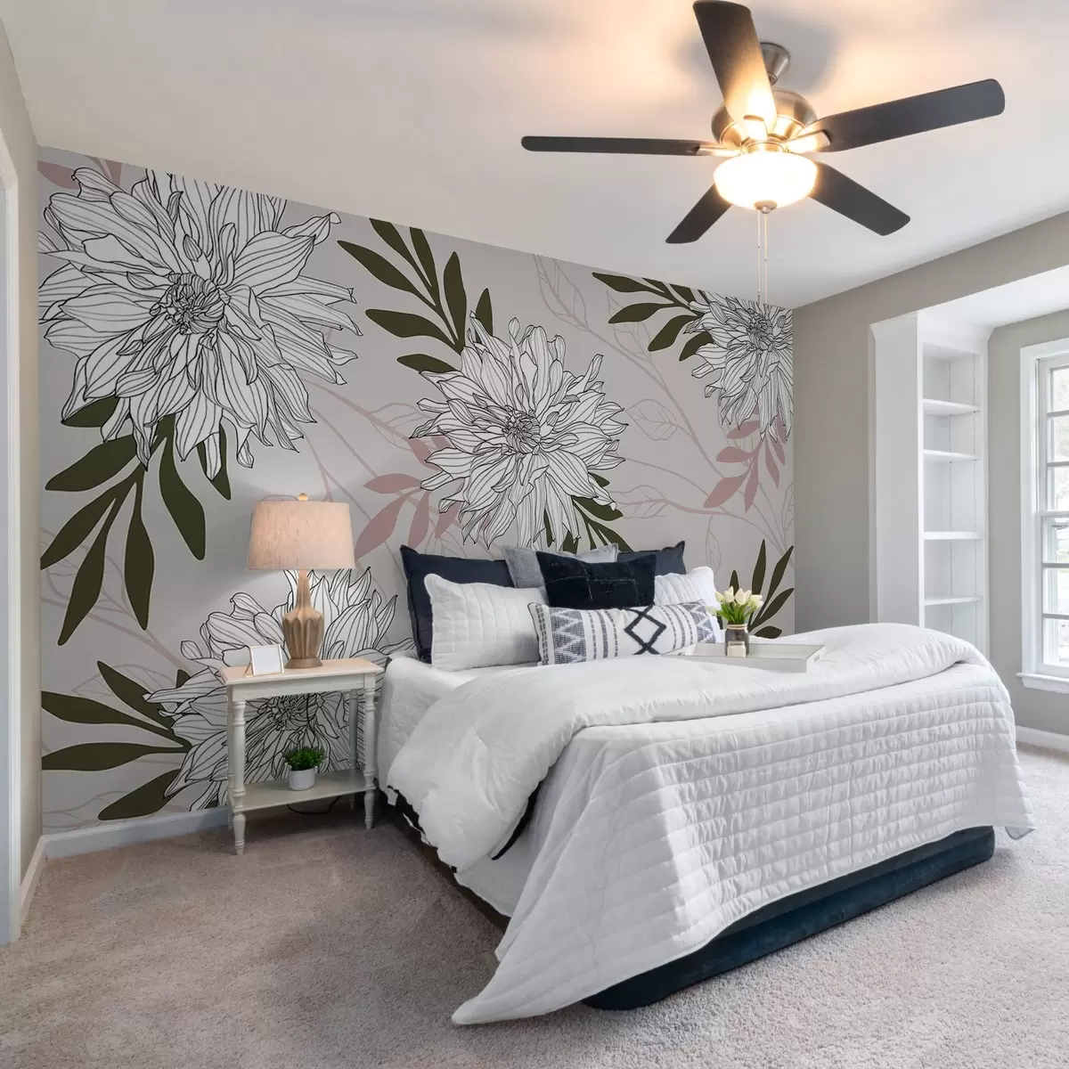 Fototapet Květiny a listy w03859