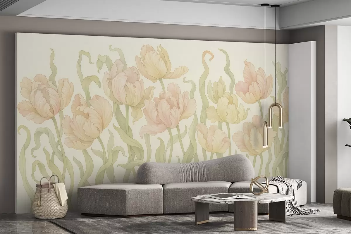 Fototapet Jemné a elegantní tulipány w03817