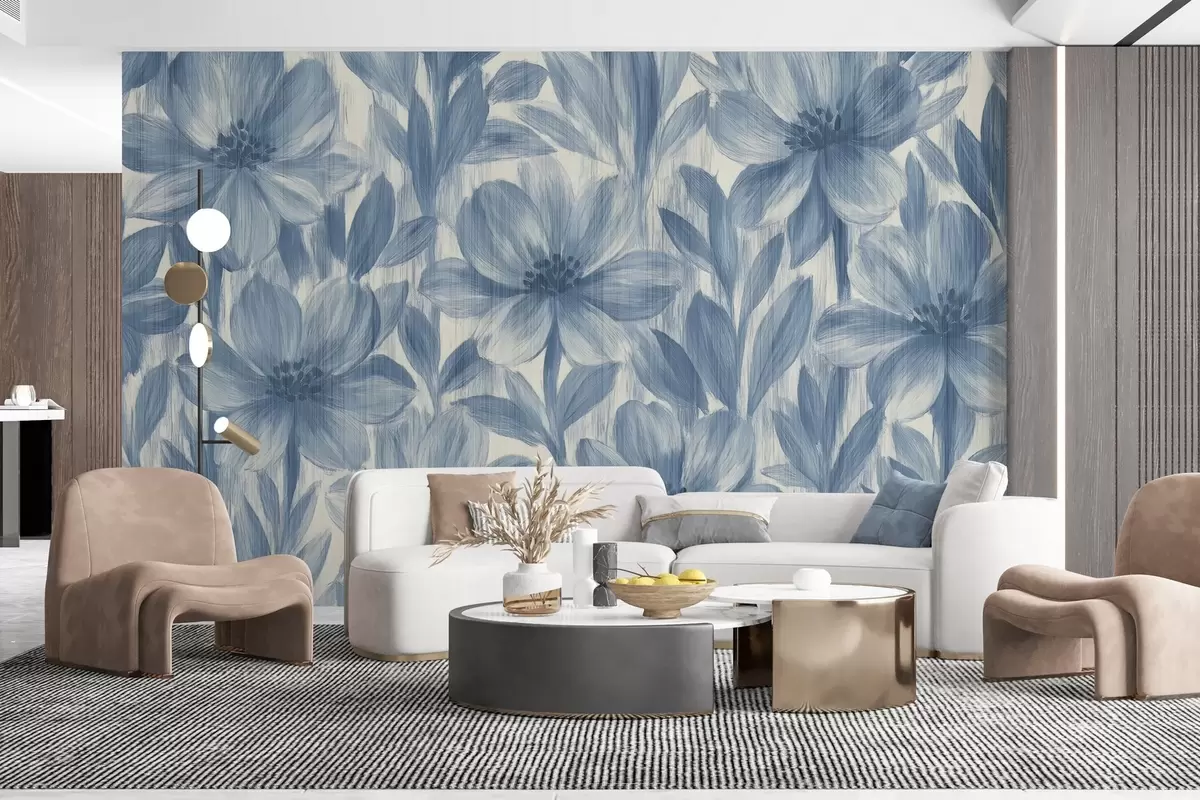 Fototapet Stylové akvarelové květiny w03821