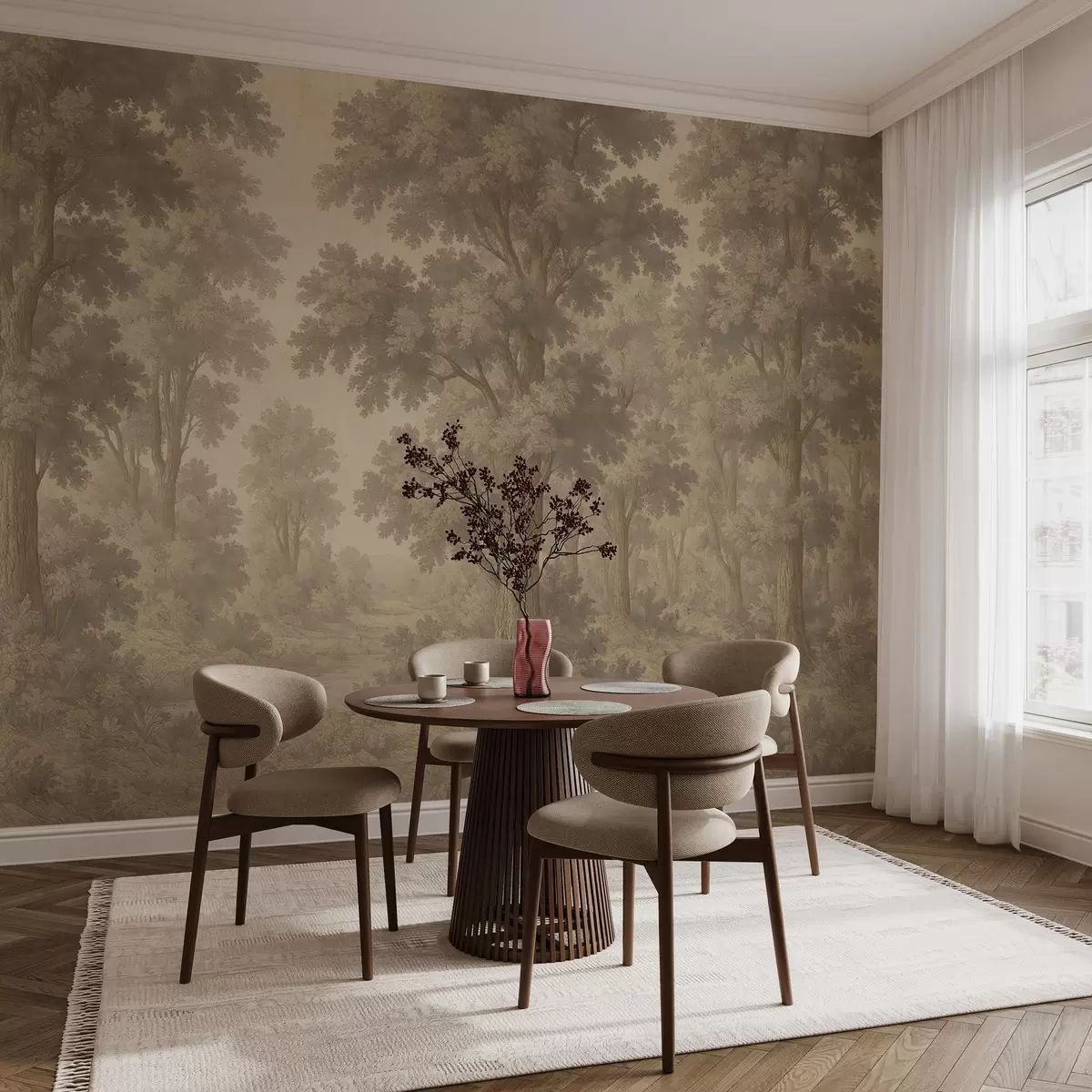 Fototapet Moderní obraz lesa ve stylu grunge w03822v2