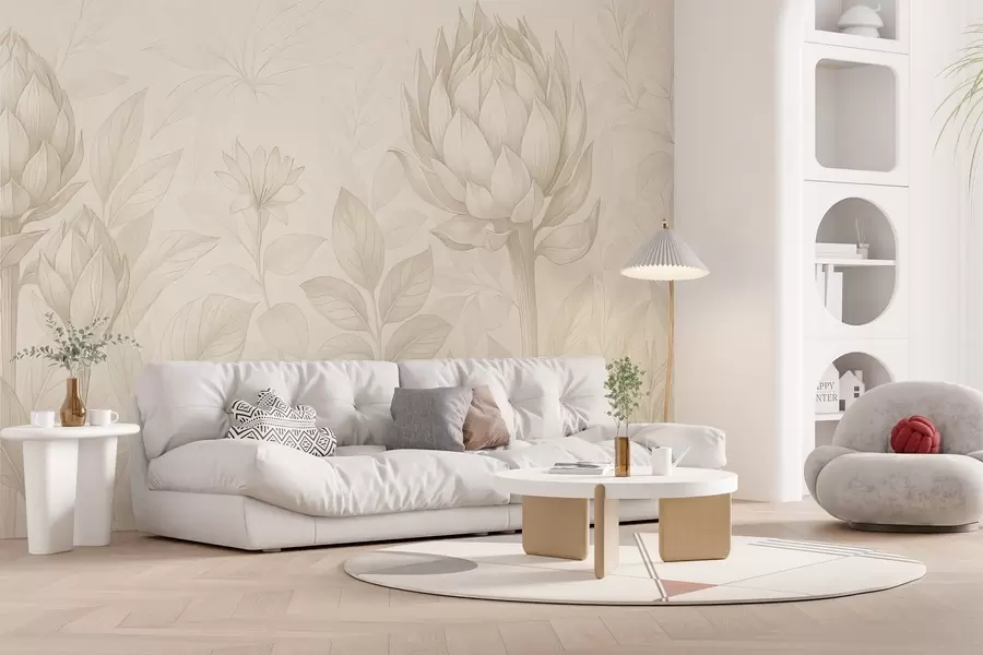 Fototapet Jemná kytice různých rostlin w03825