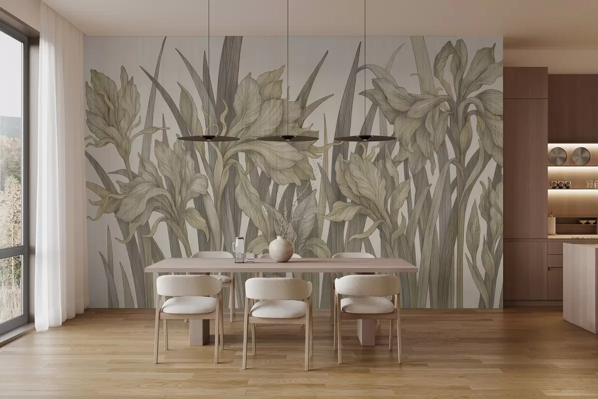 Fototapet Elegantní stylizované květiny w03829v1