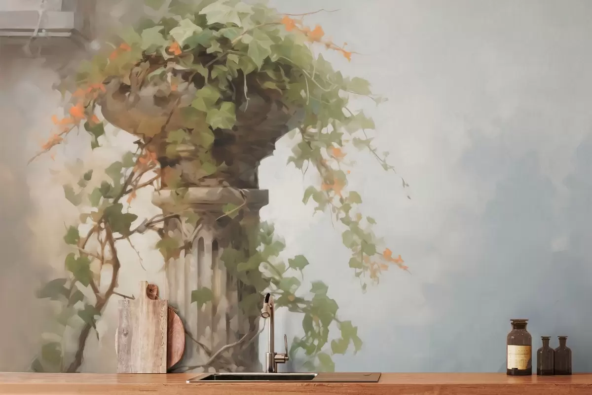 Fototapet Popínavá rostlina na sloupu w03847