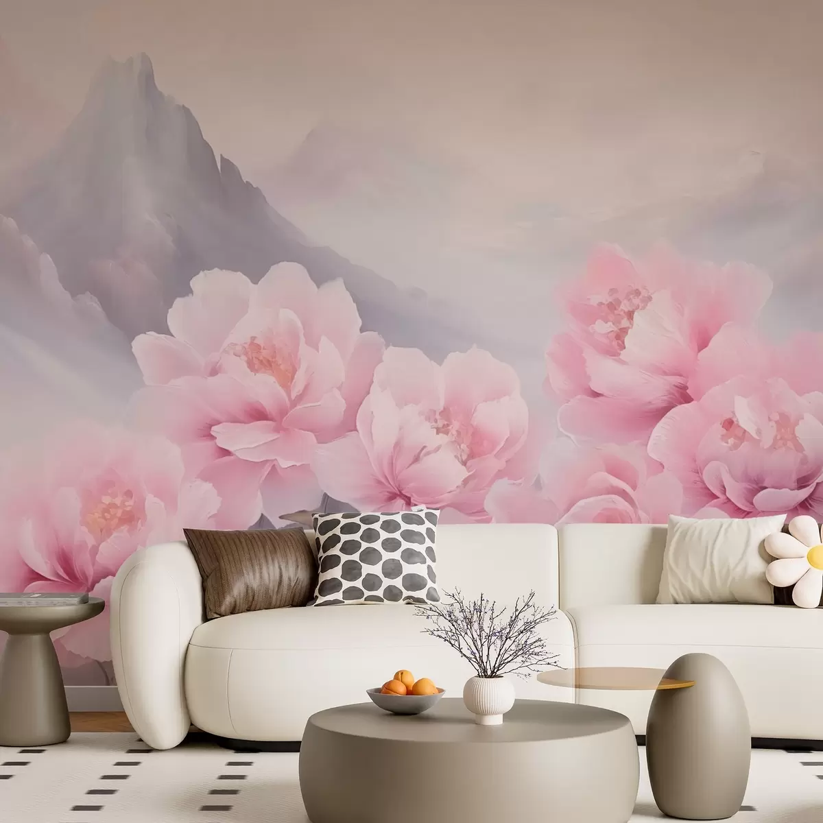 Fototapet Růže na pozadí hor w03852