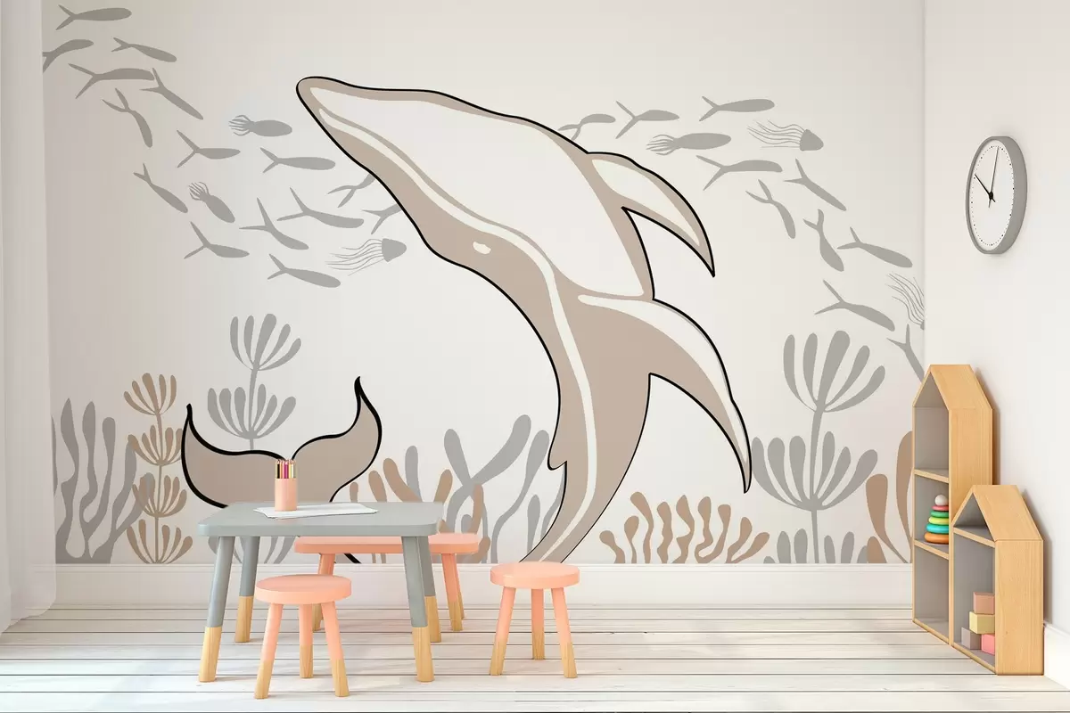 Fototapet Velryba mezi rybami w03853