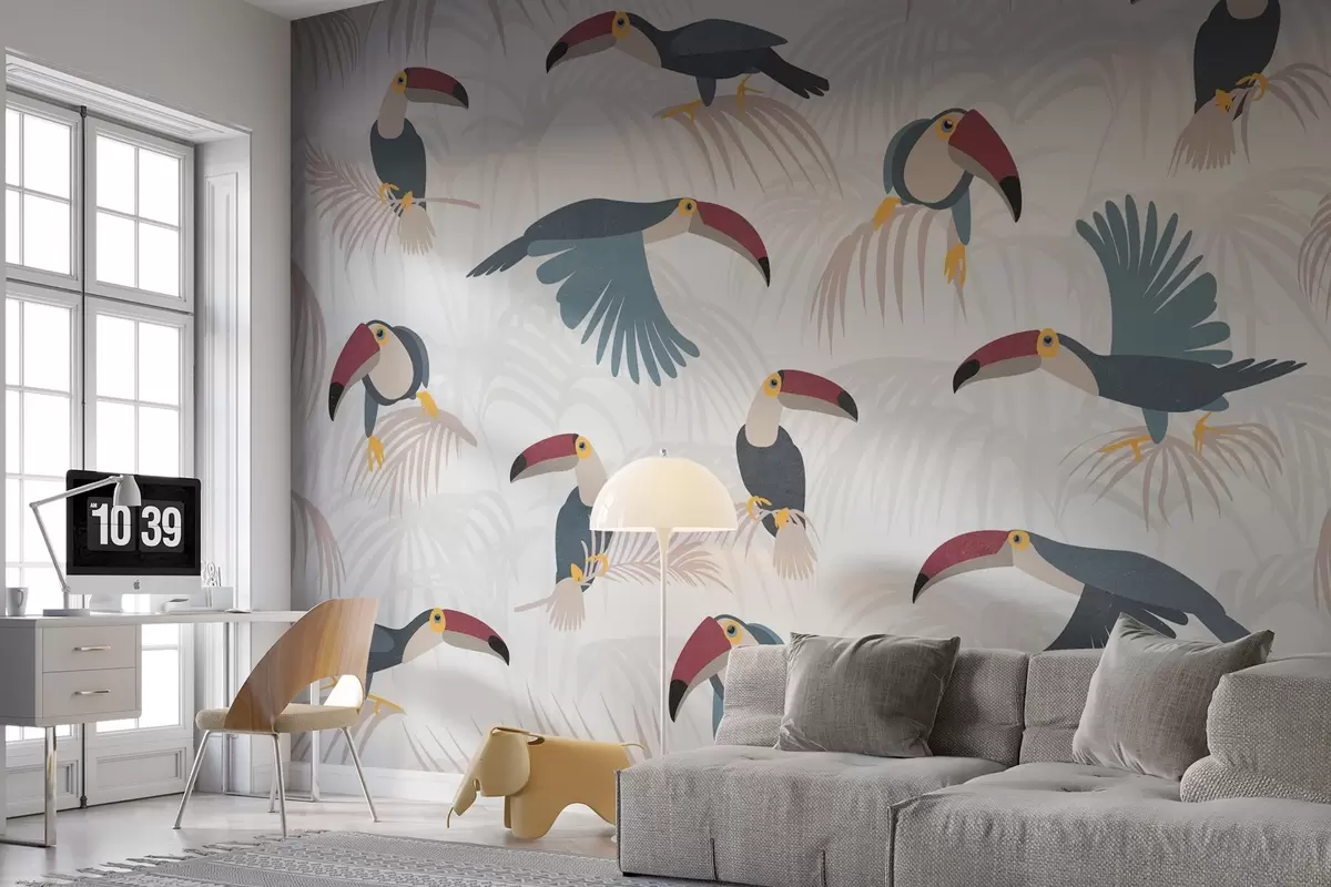 Fototapet Tukani na listech w03854v1