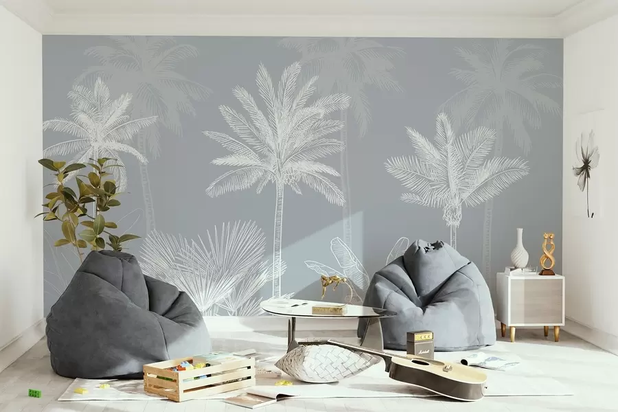 Fototapet Bílé palmy w03831v1