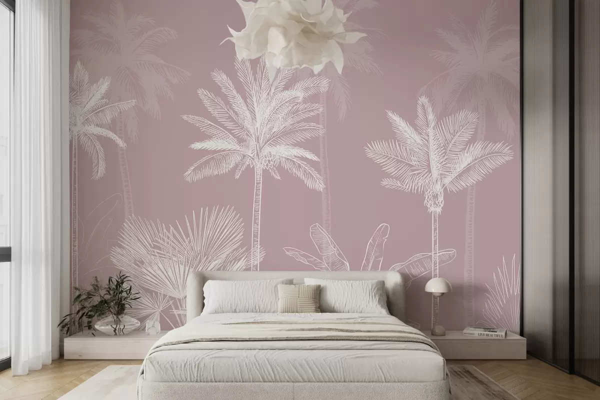 Fototapet Bílé palmy w03831v2