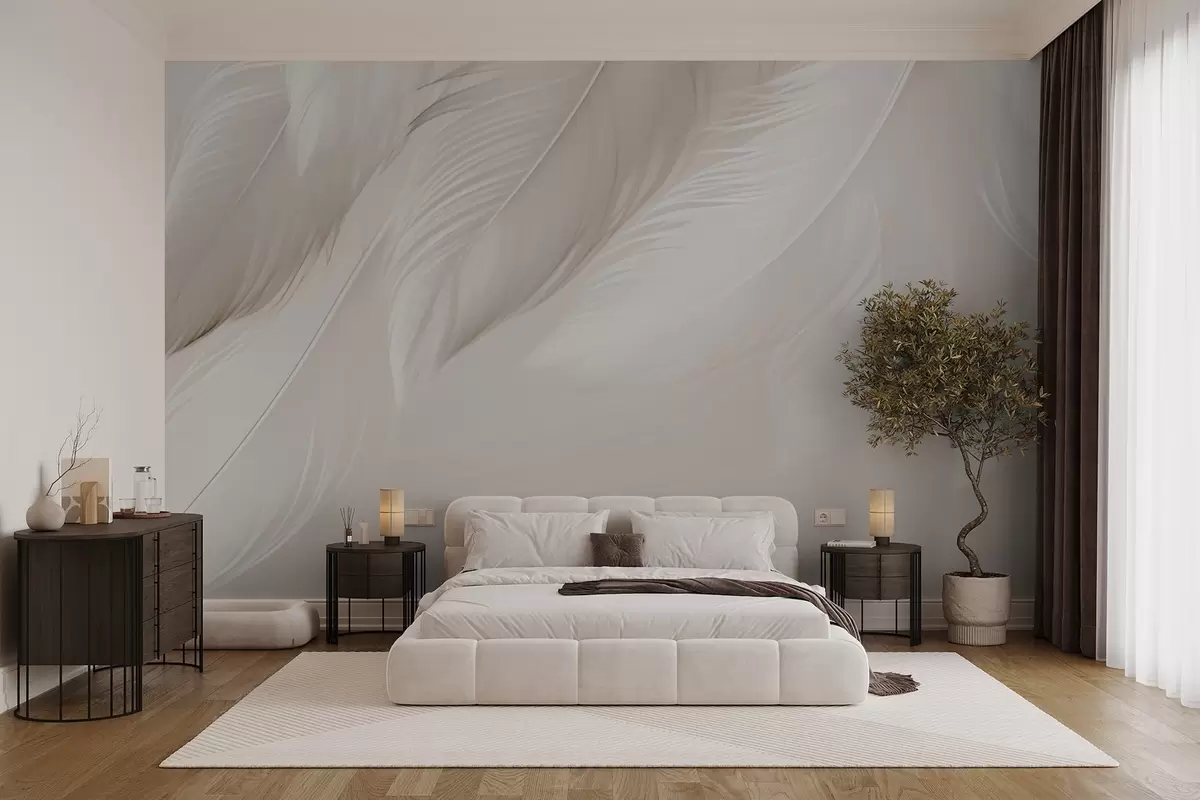 Fototapet Bílé peří w03833v2