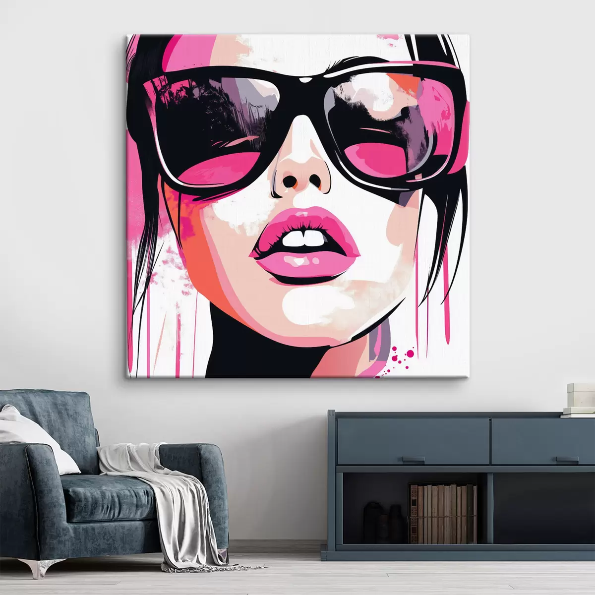 Obraz Portrét dívky s brýlemi Č. s44219