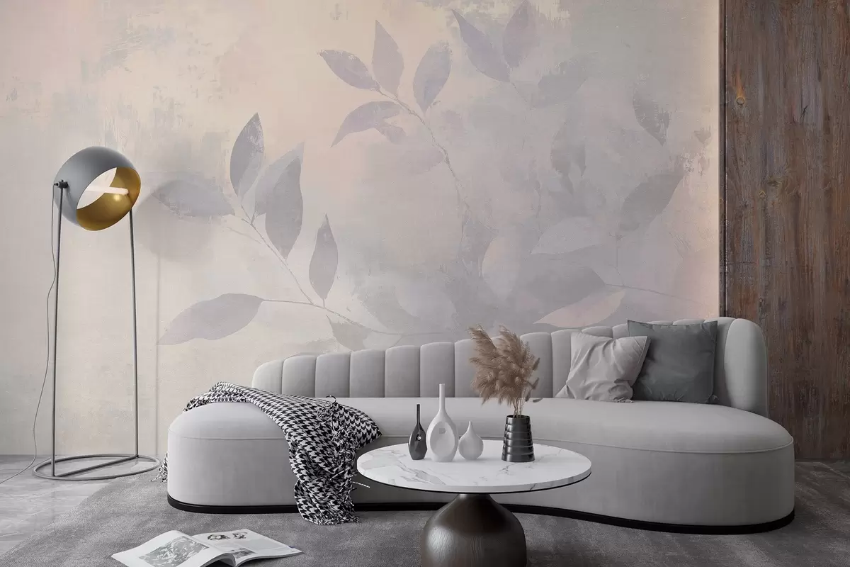 Fototapet Krásné větve stromů, tlumené béžové barvy, abstrakce  w03882