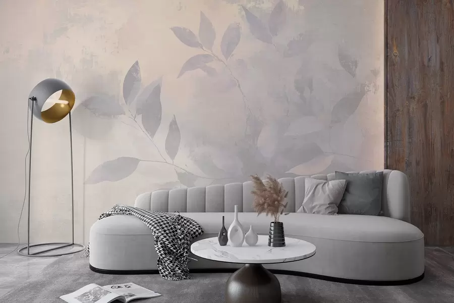 Fototapet Krásné větve stromů, tlumené béžové barvy, abstrakce  w03882