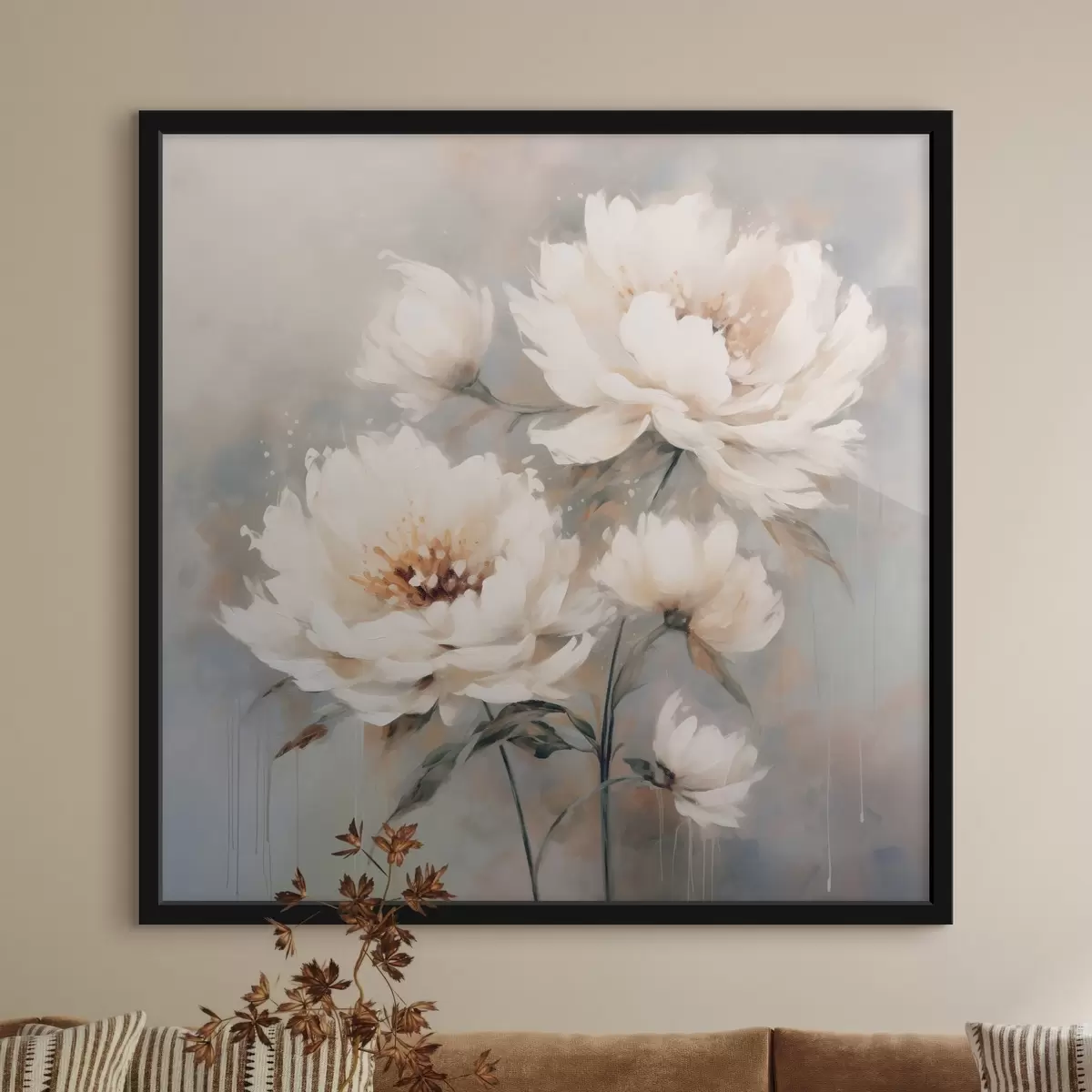 Poster Vzdušné pivoňky v pastelových odstínech f43898