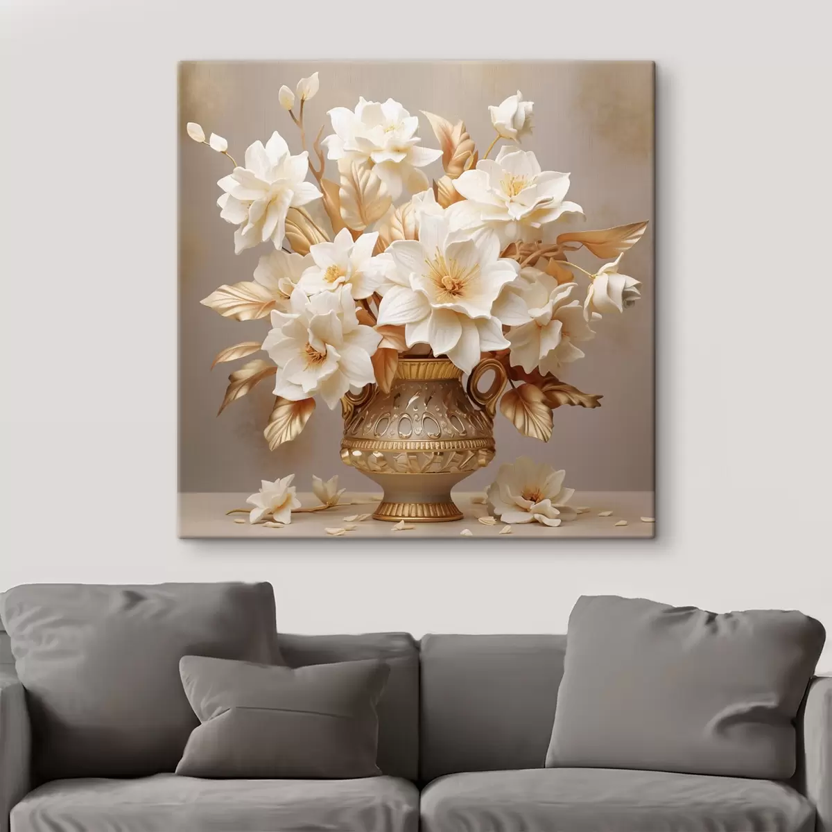 Obraz Něžná kytice v klasické váze ve stylu realismu Č. s44237