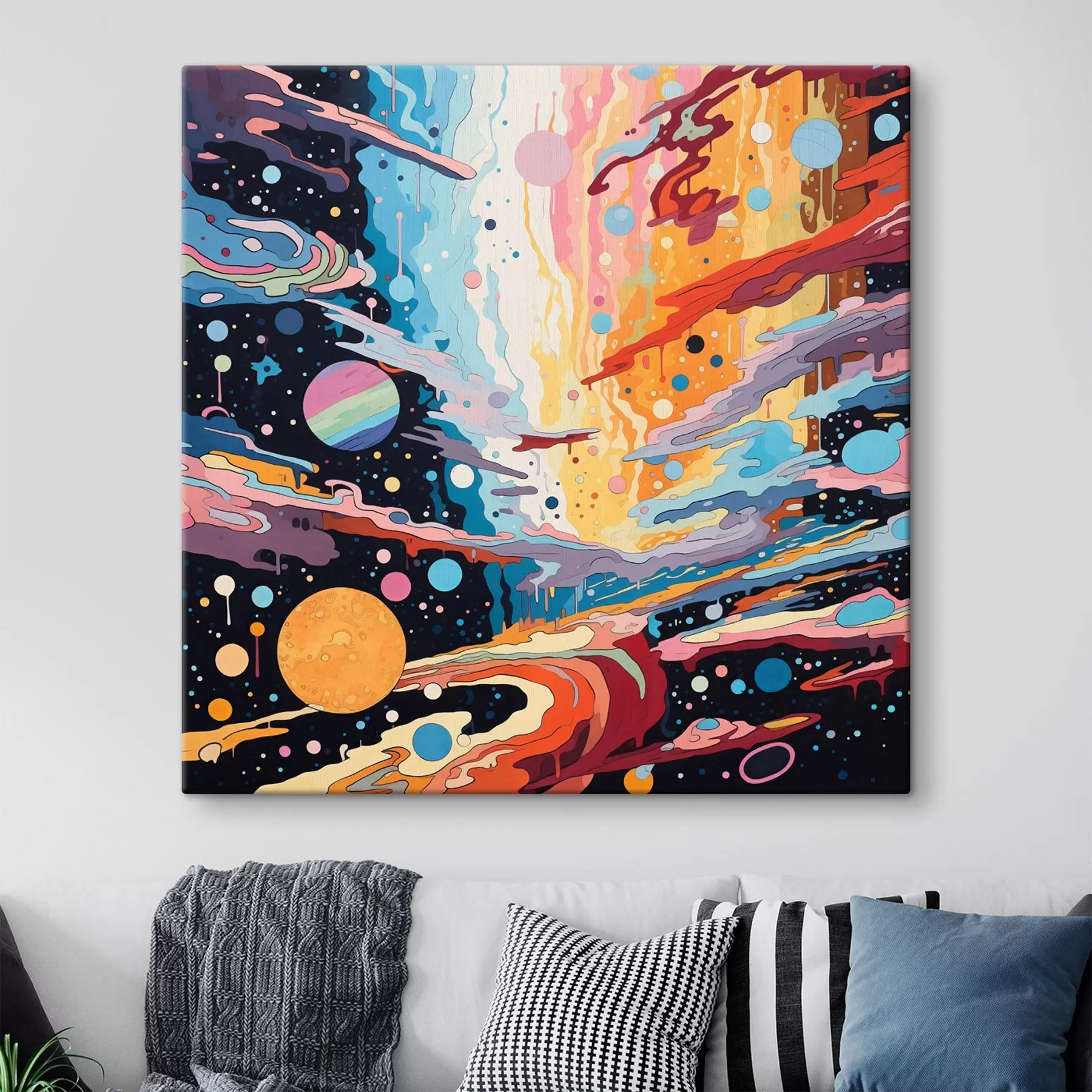 Obraz Vesmír v pohybu ve stylu abstraktní malby Č. s44238