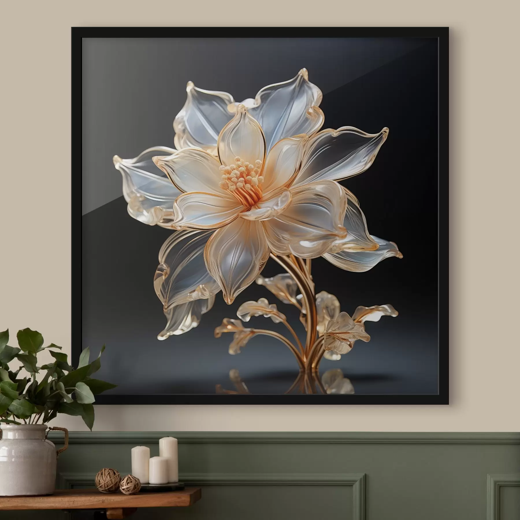 Fototapet Nádherná průhledná květina v minimalistickém stylu f44251