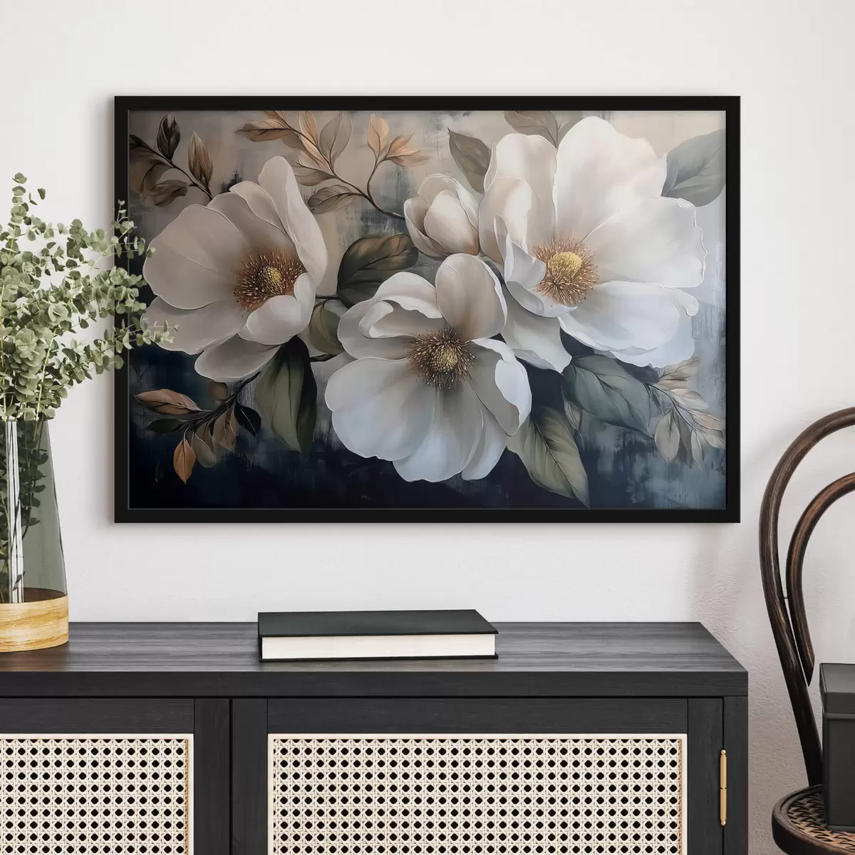 Poster Velké květiny na vintage pozadí f44260